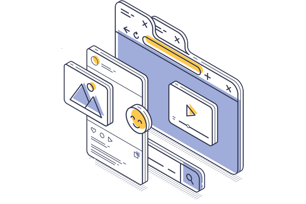 Custom software and API programming illustration